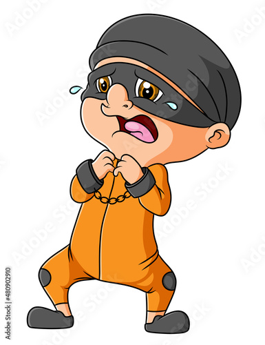 The corruptor is crying with the sad expression