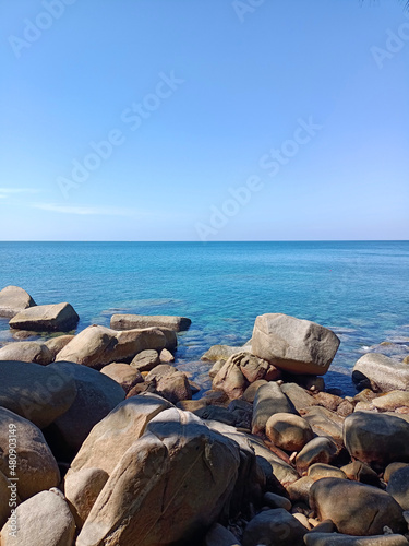 Beautiful seascape view at Similan Islands in Thailand as for summer travel background.