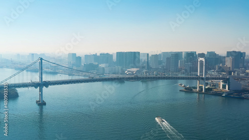 都市と橋の空撮 photo