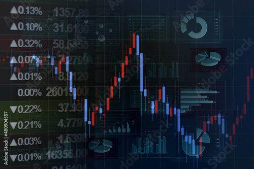 Obraz na płótnie ビジネスコンセプト 株価や為替のイメージ