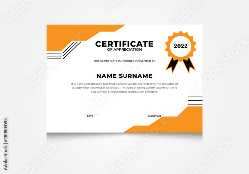 Clean And Simple Professional Certificate Template