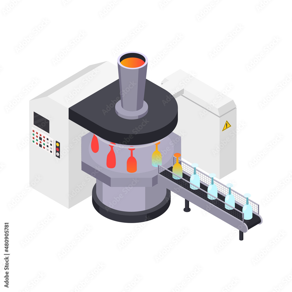 Glass Production Icon Glass Production Icon