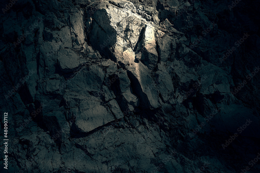 Mystic grim mountain tectonic fort. Fogy spooky fortress in dark way. Old cragged creepy mythical cliff. Vintage fearful crannied horrible stones. Damaged terrible misty karst cavern for mystery drama Mystic grim mountain tectonic fort. Fogy spooky fortress in dark way. Old cragged creepy mythical cliff. Vintage fearful crannied horrible stones. Damaged terrible misty karst cavern for mystery drama