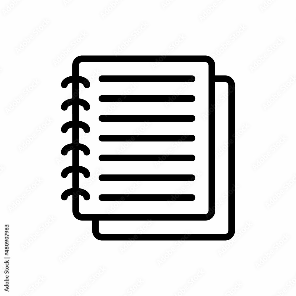 notebook line icon vector