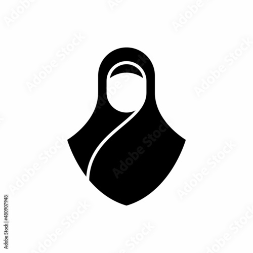 hijab glyph icon vector