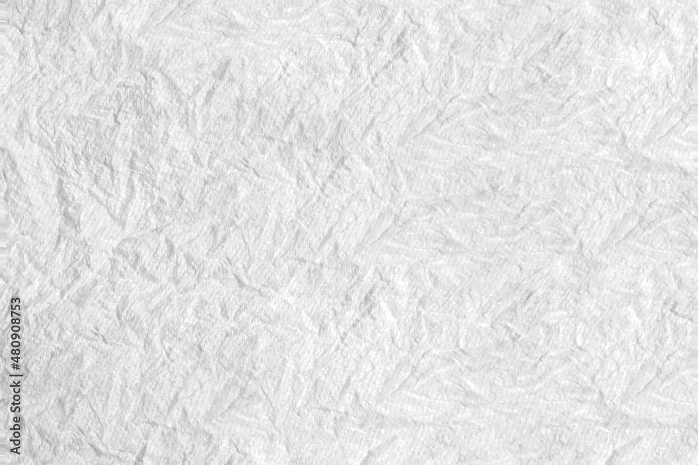 Close Up White Crumpled Tissue Paper Background Texture Stock