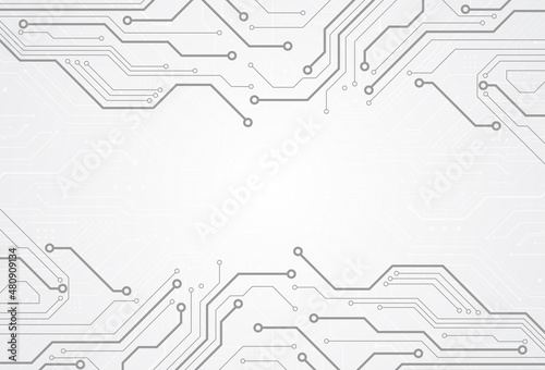 Abstract digital background with technology circuit board texture. Electronic motherboard illustration. Communication and engineering concept. Vector illustration photo