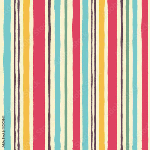 Seamless background with vertical stripes in bright colors.
