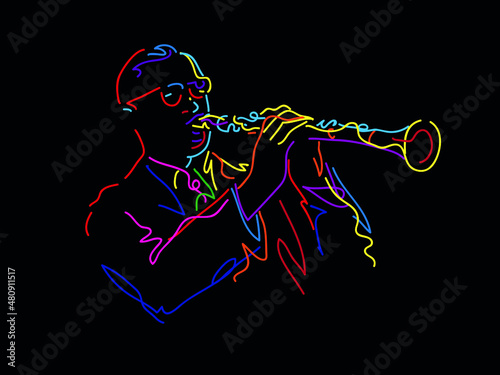 Jazz musicai abstract vector illustration
