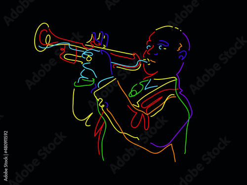Jazz musicai abstract vector illustration