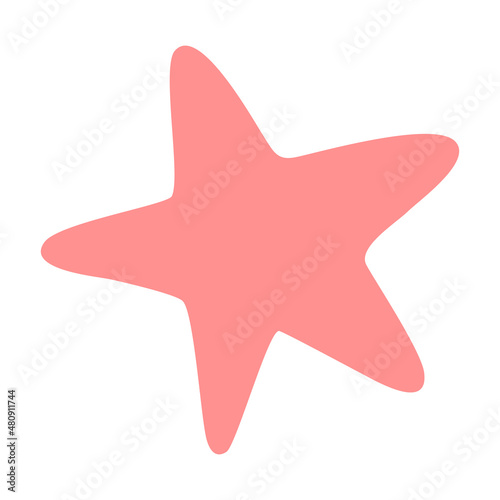 Hand drawn star. Vector doodle sketch illustration isolated on white background.