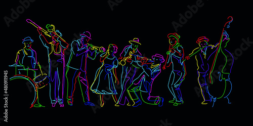 Jazz musicai abstract vector illustration