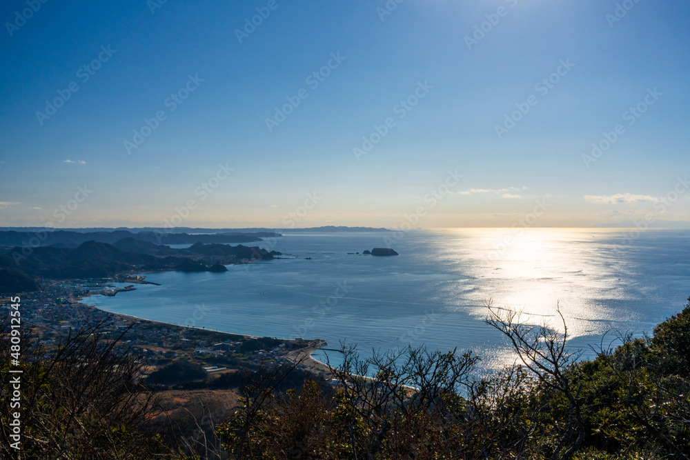 Fototapeta premium Sotobo No.9. A panoramic view from the top of Mount Nokogiri.