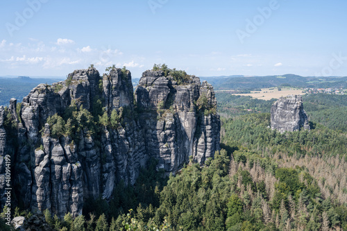 Panorama Schrammsteine in der sächsischen Schweiz