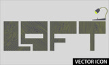 concept vector text free life in loft style