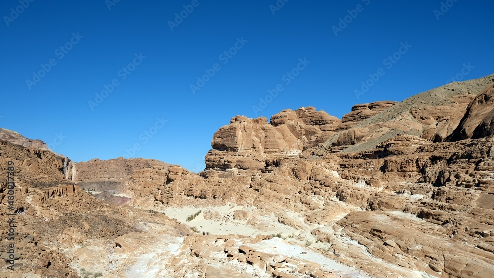 color canyon and white canyon from Sinai desert and mountains 