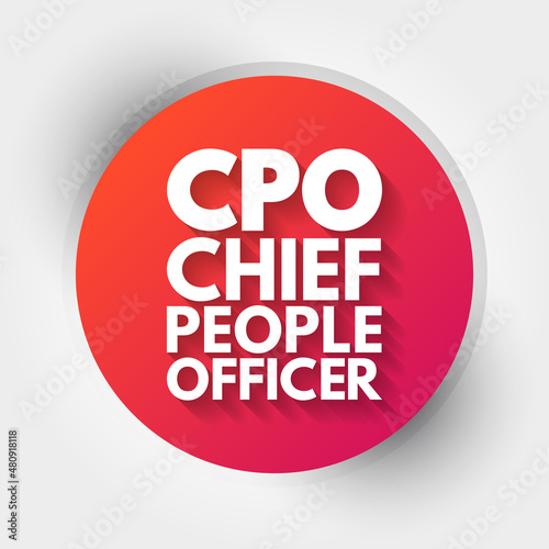 CPO - Chief People Officer acronym, business concept background