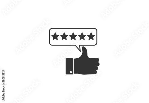 Feedback, like icon. Vector illustration. Flat design.
