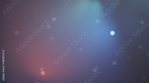 Faint bokeh particles floating over colorful lighting for fantasy wallpaper  web design and video editing. Atmospheric and ambient.