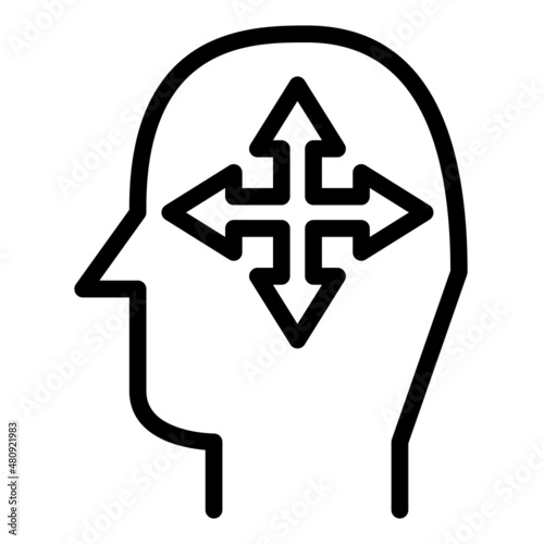 decision making line icon