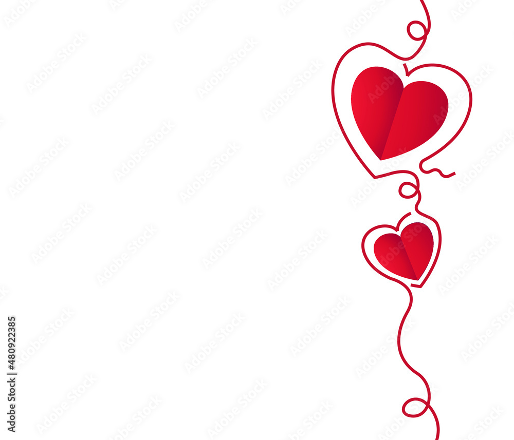Continuous line icon with heart on white background for Valentine's Day or Mother's Day.
