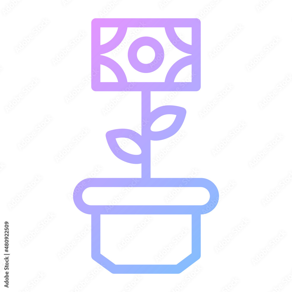 Fototapeta premium investment gradient icon