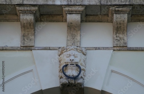 pysk lwa detal architektoniczny