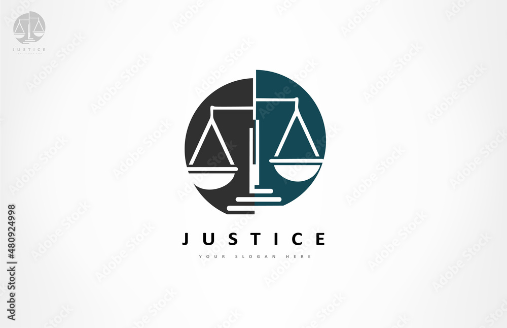 Scales of justice logo vector design Stock Vector | Adobe Stock