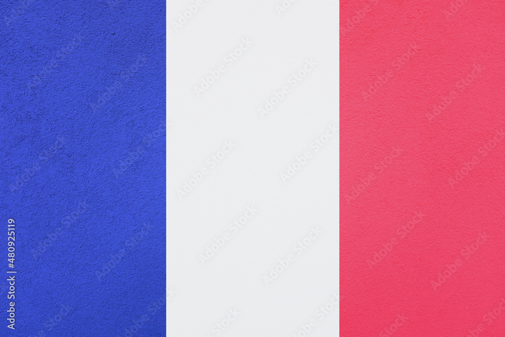 France flag. Vintage texture style