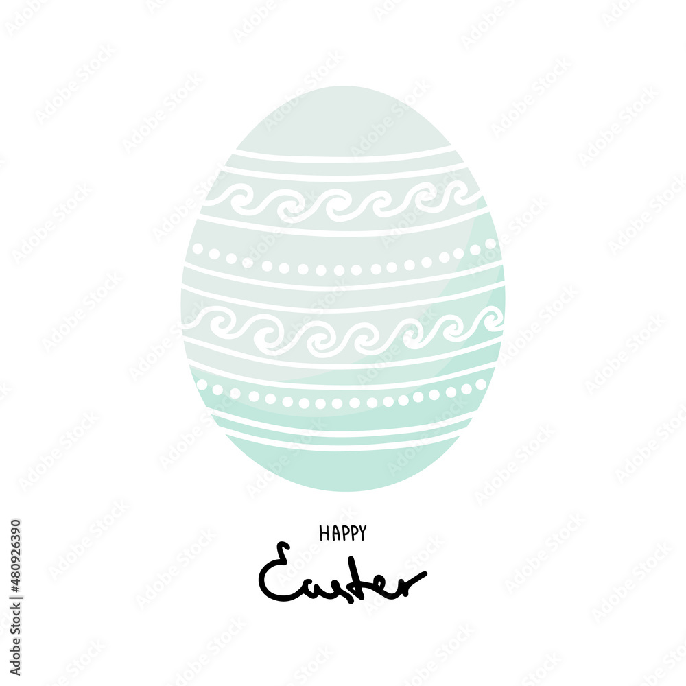 Easter eggs composition hand drawn on white background and with the text Happy Easter Easter eggs composition hand drawn on white background and with the text Happy Easter