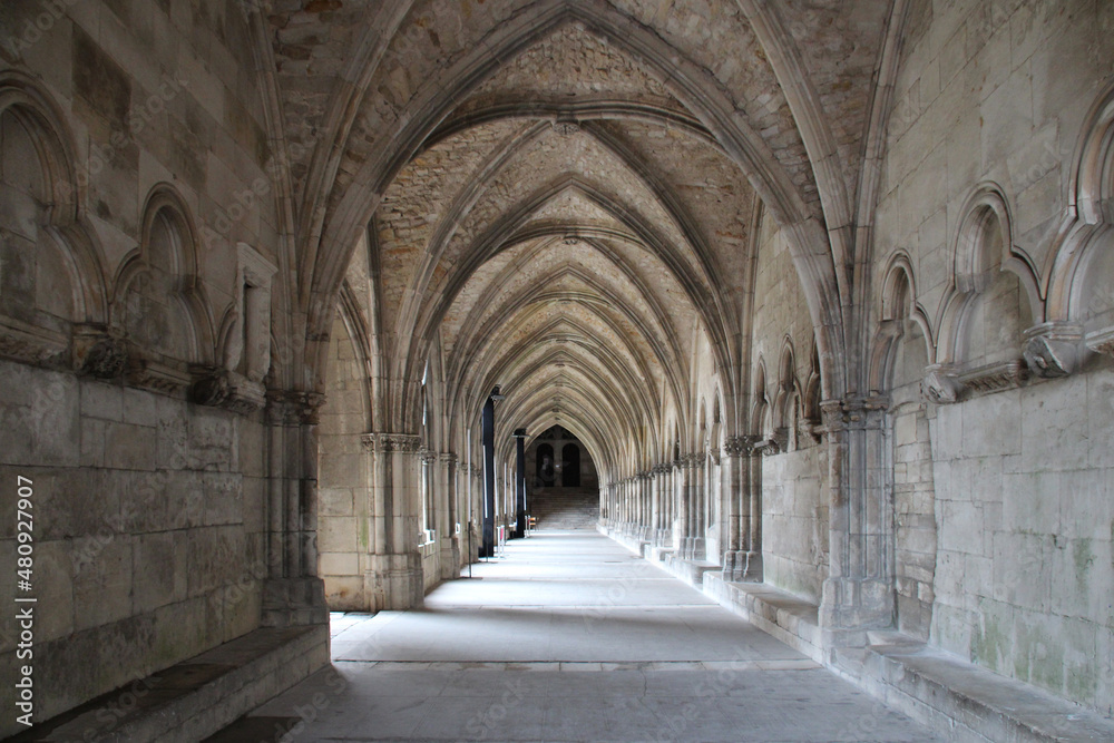cloister of the saint-etienne cathedral in toul (france) 