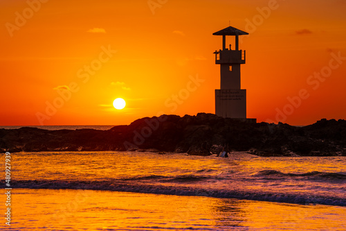 Khao Lak lighthouse, PhangNga, Thailand.