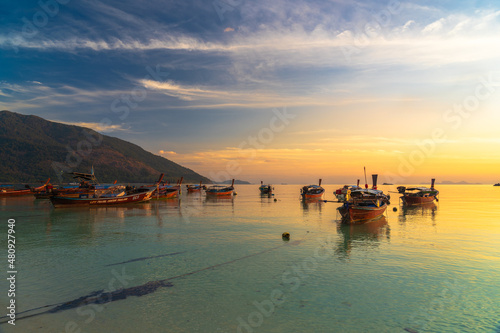 In the morning in Lipe Island, Satun, Thailand.