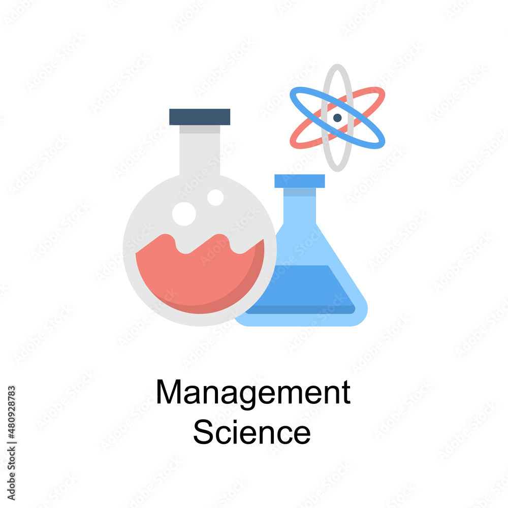 Management Science vector Flat Icon Design illustration. Educational Technology Symbol on White background EPS 10 File Management Science vector Flat Icon Design illustration. Educational Technology Symbol on White background EPS 10 File