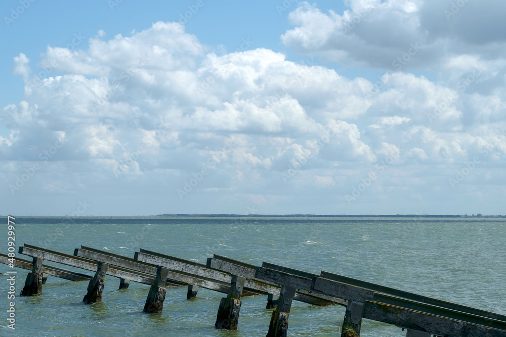 Former island Marken in the  IJsselmeer former Zuiderzee, Noord-Holland province, The Netherlkands