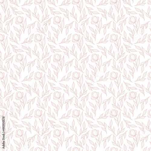Floral seamless pattern. Gentle flower background.
