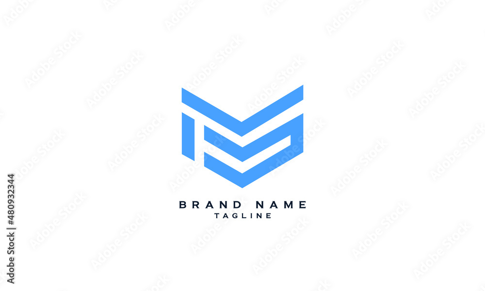 MS, SM, VM, MV, Abstract initial monogram letter alphabet logo design MS, SM, VM, MV, Abstract initial monogram letter alphabet logo design