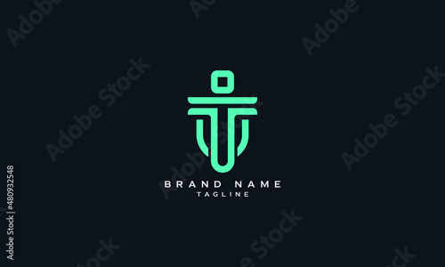TI, IT, Abstract initial monogram letter alphabet logo design