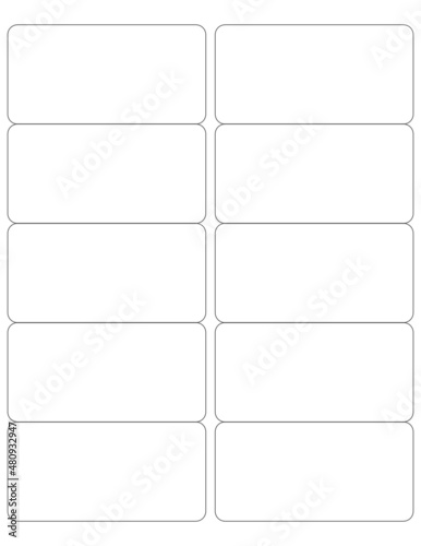 Rectangular Blank Vector Label Templates