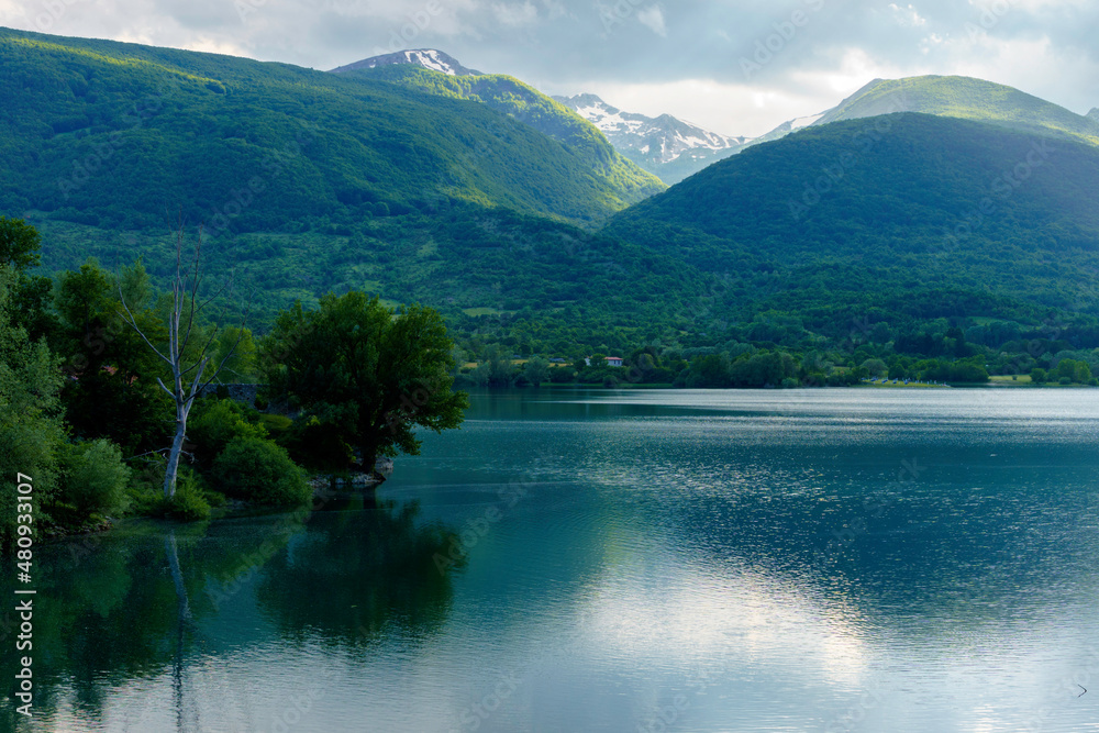 Lake of Barrea, in Abruzzi, Italy