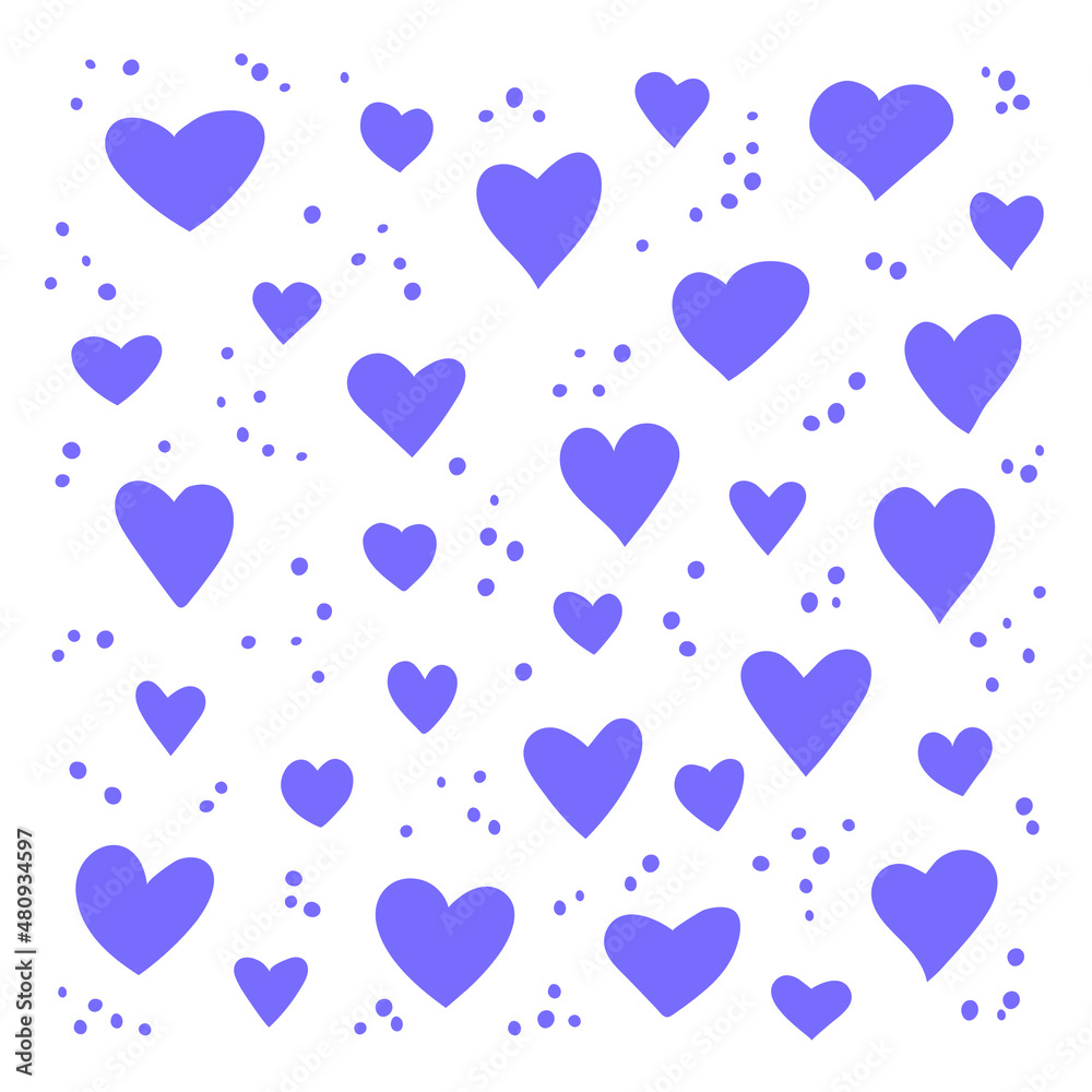 pattern with purple hearts