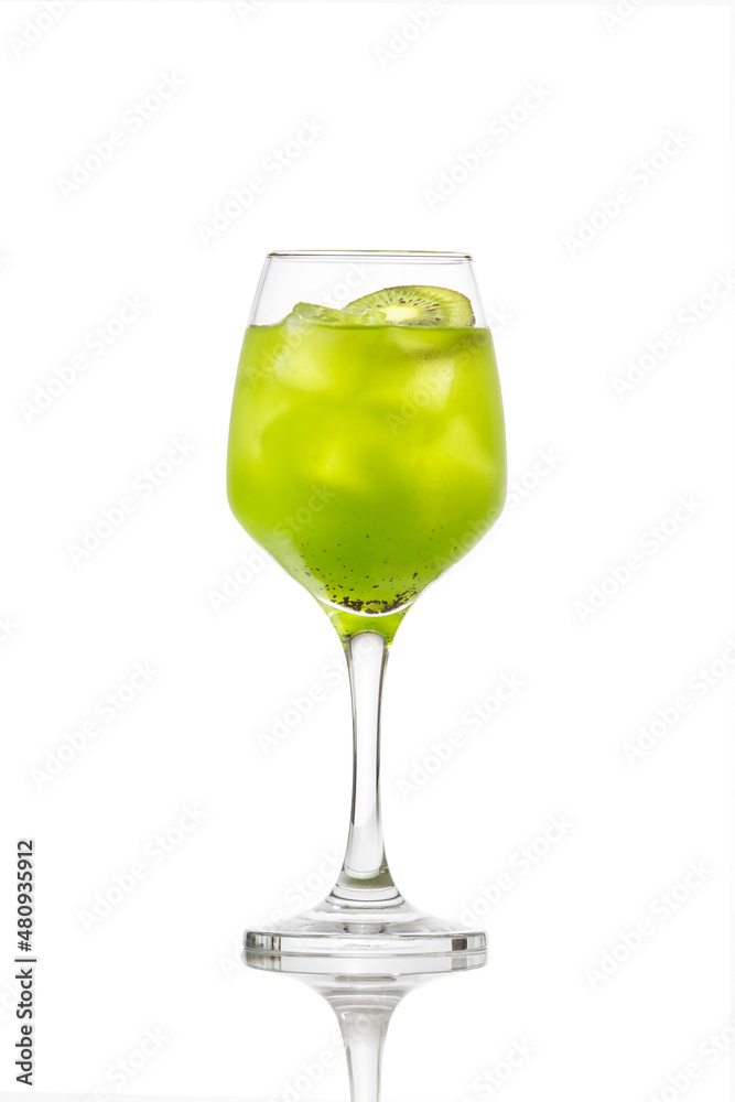 Cocktail in a glass isolated on white. Cocktail in a glass isolated on white.