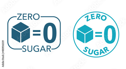 Zero sugar badge - labeling for diet foods