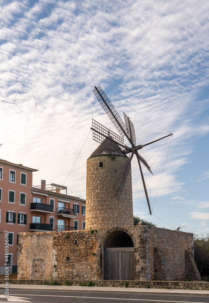 Old windmill made of stone