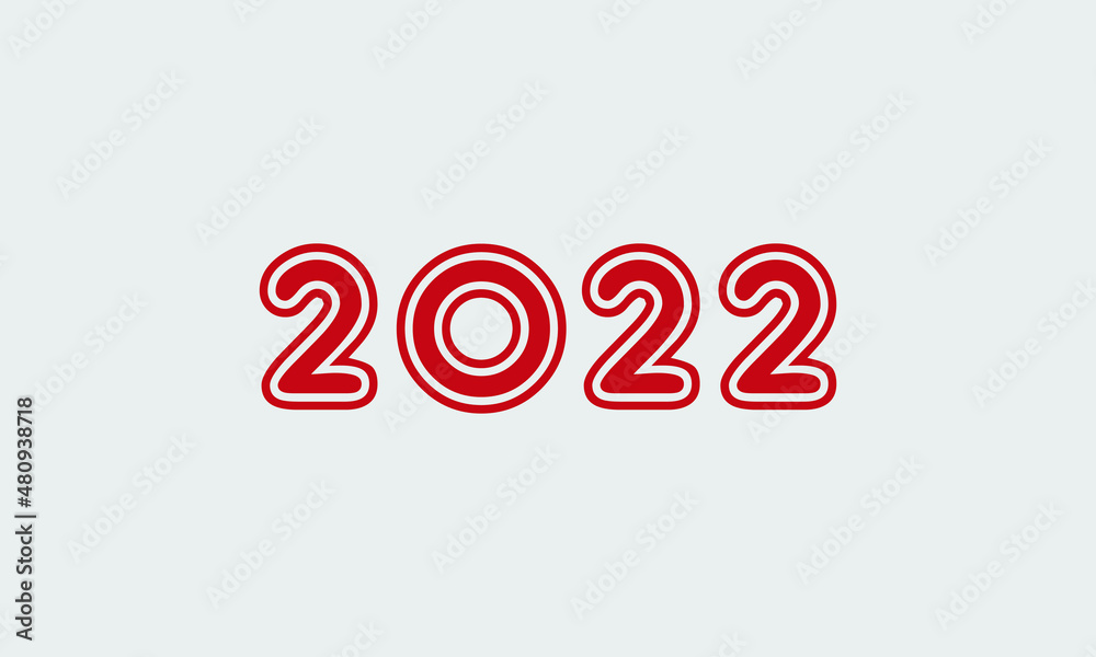 Bold number 2022 in BLUE AND GREEN letters - Initial vector design - Premium Icon, Logo vector