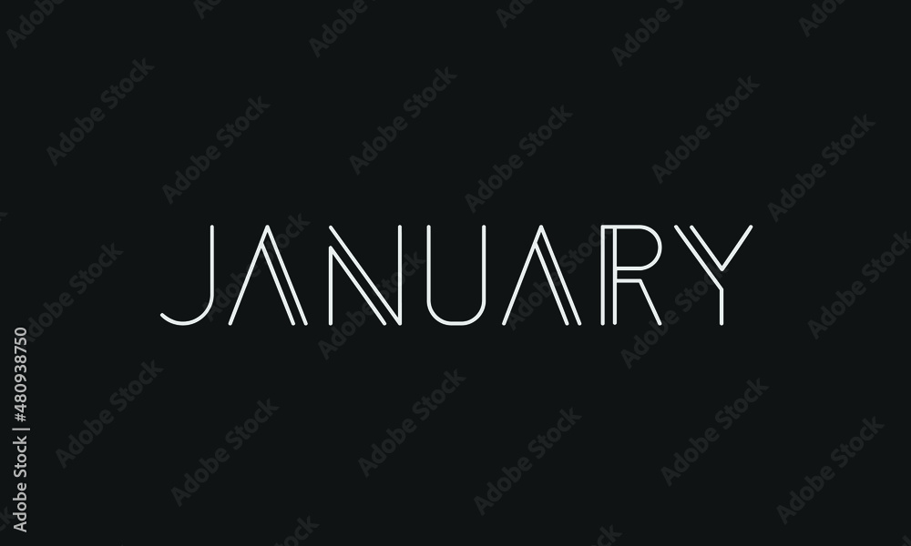 Month JANUARY in letters - Initial vector design - Premium Icon, Logo vector