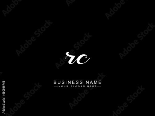 Initial RC Logo, Premium Signature Rc r c letter logo vector graphic design, usable for wedding card, personal signature, logo design concept for your brand