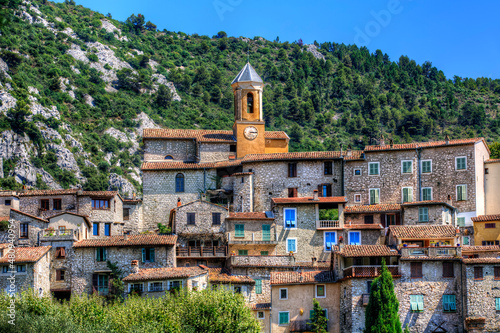 View of the Medieval Village of Peillon, Alpes-Maritimes, Provence, France photo