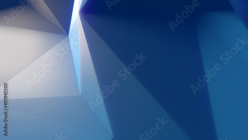 Abstract triangulars background with blue light