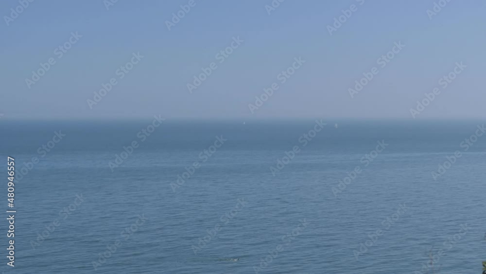 A view of the sea horizon blended into the sky. A view of the sea horizon blended into the sky.